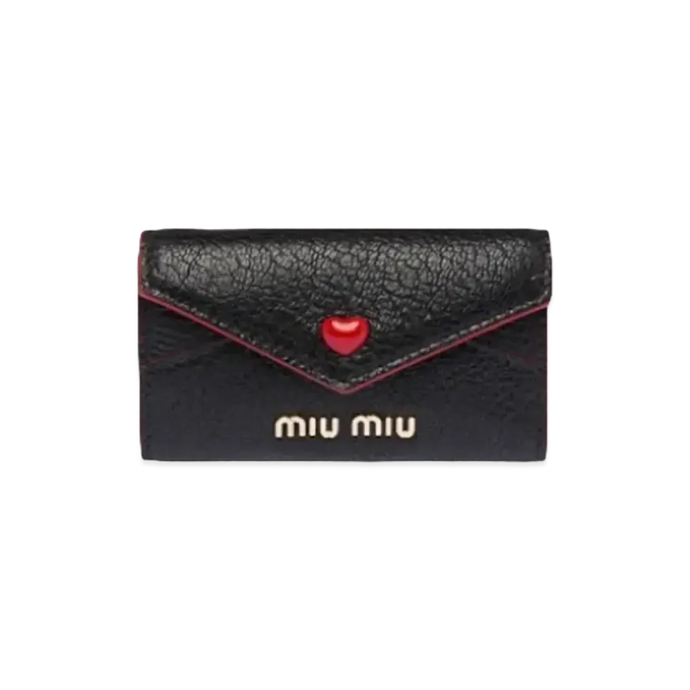 MIU MIU Madras Love Key Case "Black"