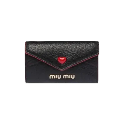 MIU MIU Madras Love Key Case "Black"