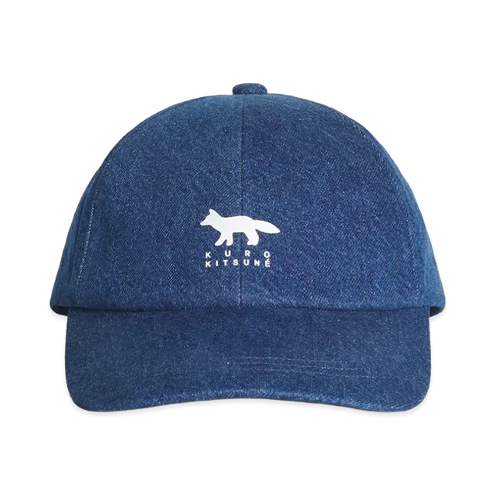 Maison Kitsune x KURO Atelier Denim Cap "Faded Indigo"