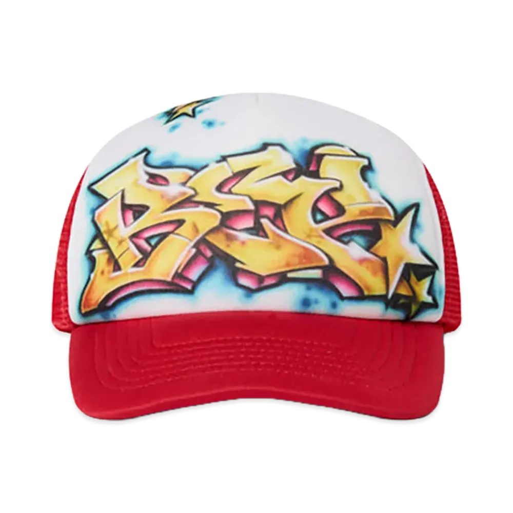 BlackEyePatch Graffiti Mesh Cap "White/Red"