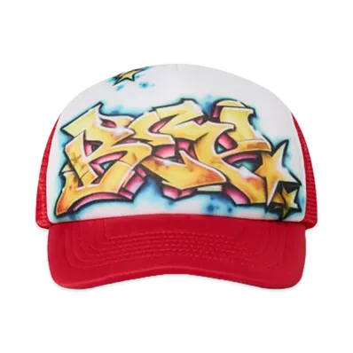 BlackEyePatch Graffiti Mesh Cap "White/Red"