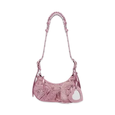 BALENCIAGA Le Cagole XS Shoulder Bag Line Stone "Pink"