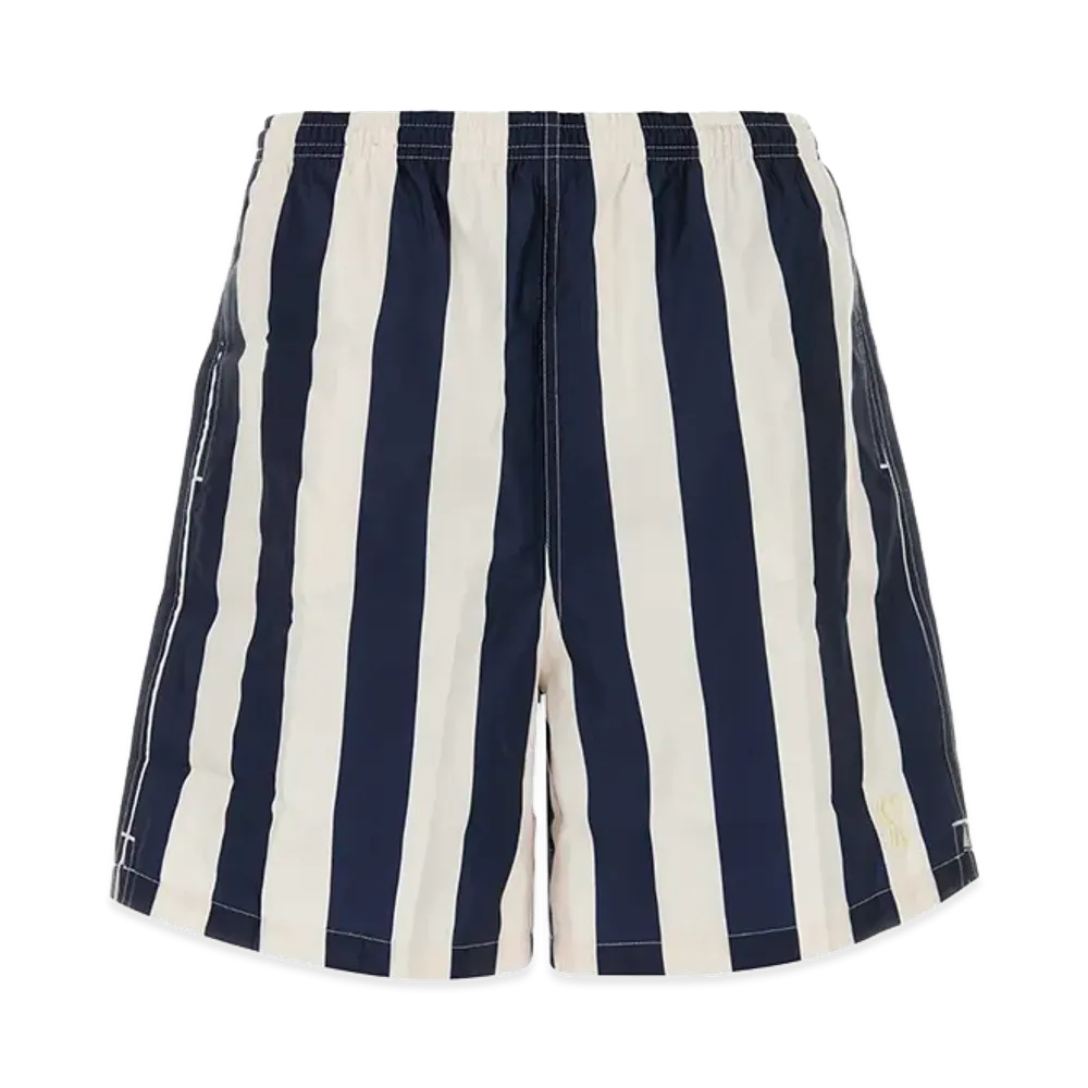 AMI PARIS Printed Polyester Swimming Shorts "Blue"