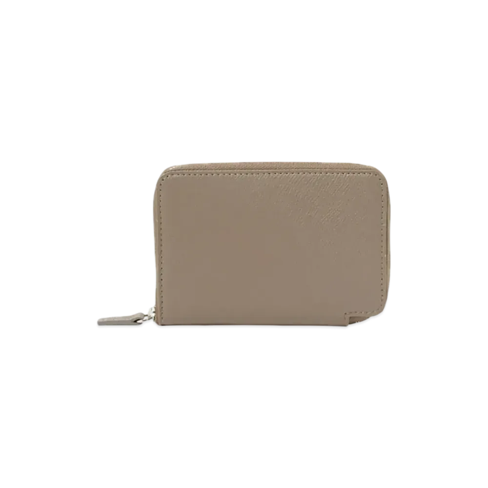 BEAMS Embossed Leather Zip Wallet "Graige"