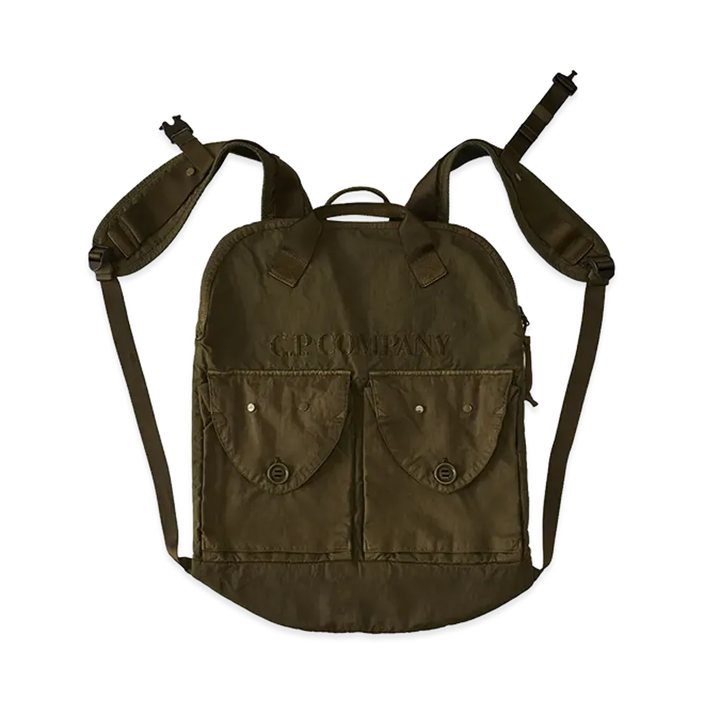 C.P. Company Panama-R Mixed Zip Backpack "Ivy Green"