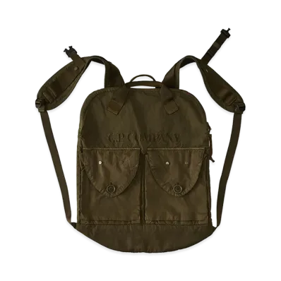 C.P. Company Panama-R Mixed Zip Backpack "Ivy Green"
