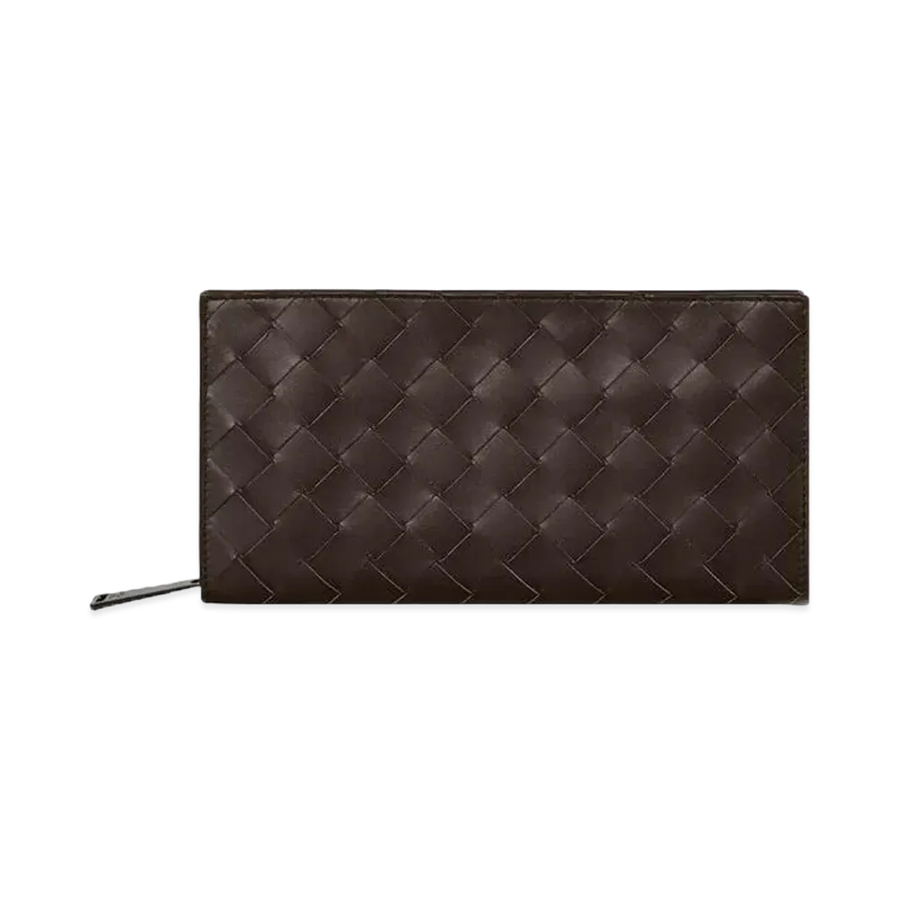 Bottega Veneta Intrecciato Calfskin Zip Around Wallet "Fondant"