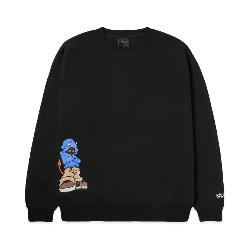 HUF Hell Razor Crewneck "Black"