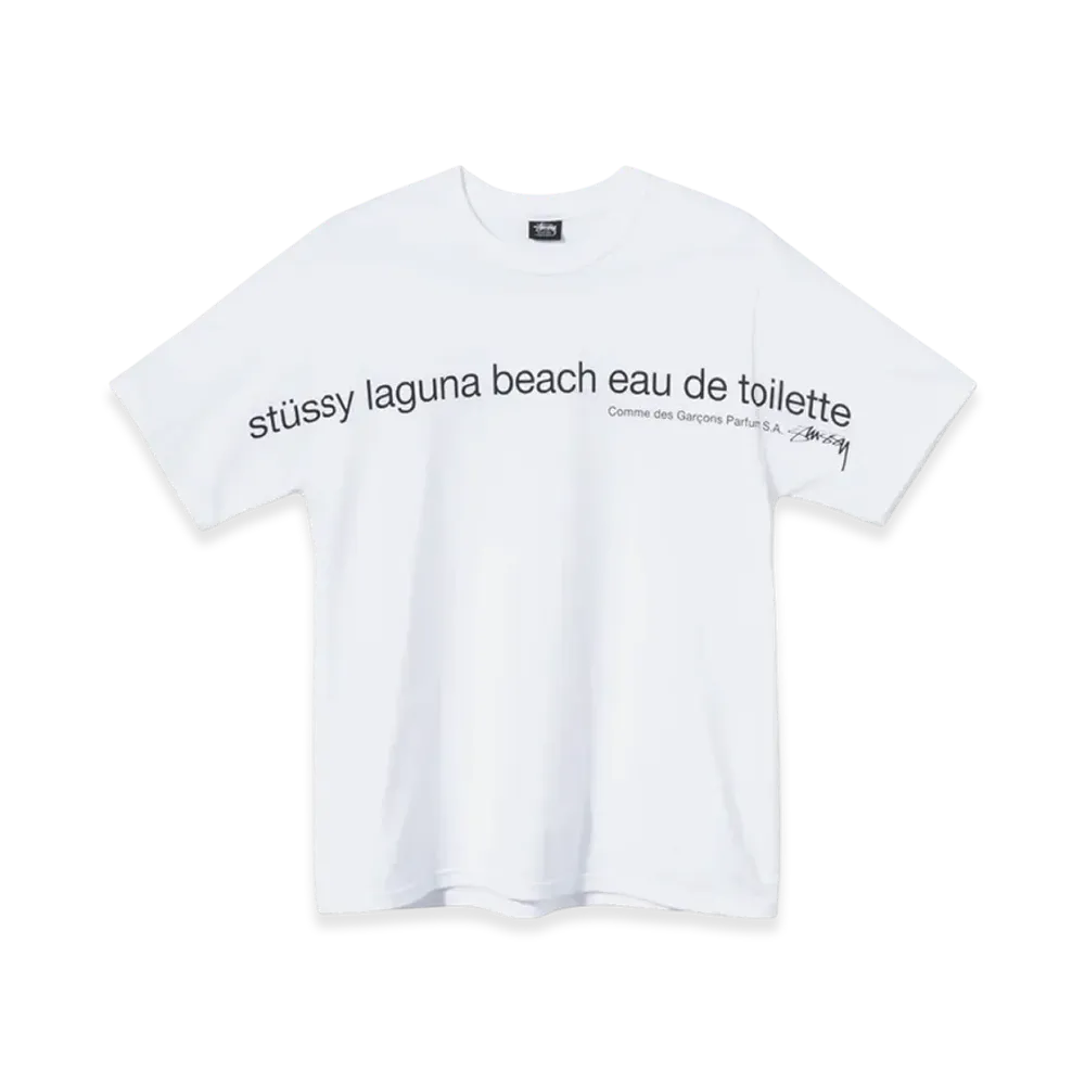 Stussy x CDG Laguna Beach Tee "White"