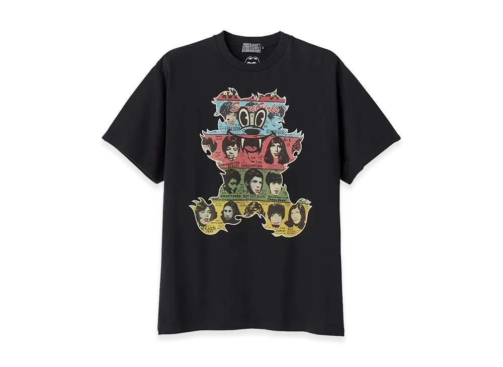 HYSTERIC GLAMOUR x THE ROLLING STONES Fire RS Bear T-Shirt "Black"