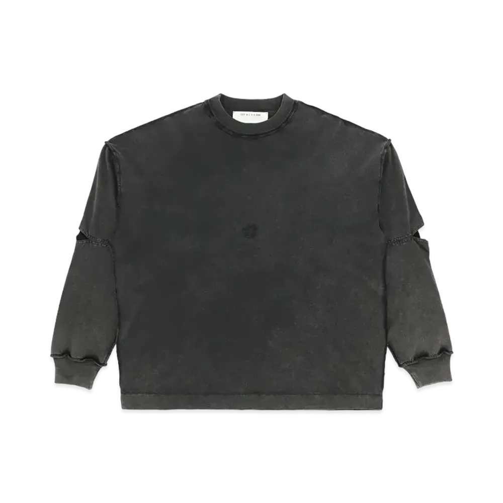 1017 ALYX 9SM Cut-Out Elbow Longsleeve Tee with Logo "Black"