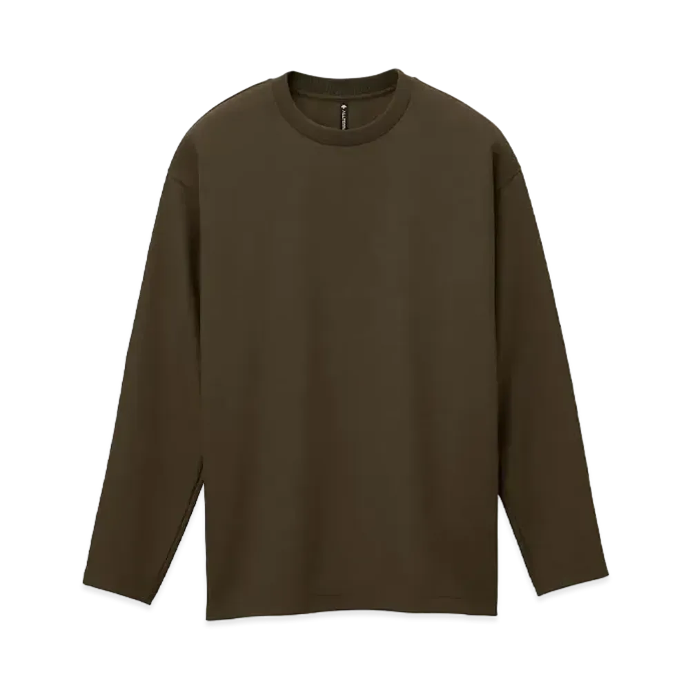 DESCENTE ALLTERRAIN I/O Stretch Twill L/S T-Shirts "Demitasse Brown"