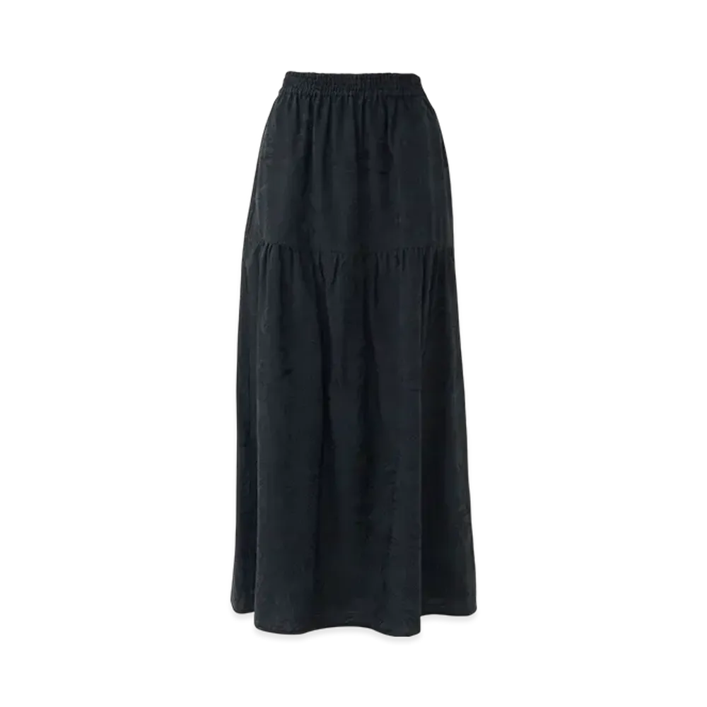 HYSTERIC GLAMOUR Tropic Hystteric Pattern Tiered Skirt "Black"