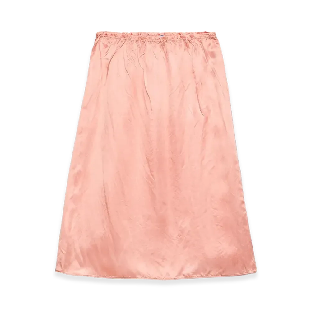 PRADA Women's Satin Skirt "Salmon Pink"