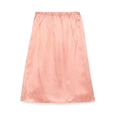 PRADA Women's Satin Skirt "Salmon Pink"