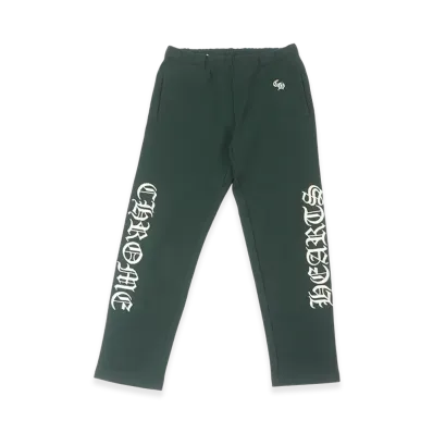 Chrome Hearts Y NOT SLO RIDE Logo Embroidered Sweatpants "Green"