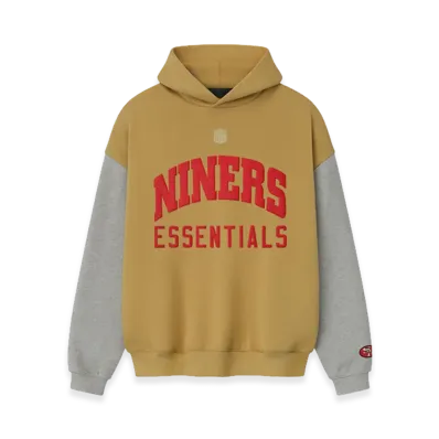 FEAR OF GOD ESSENTIALS Forty Niners Sport Hoodie "Prairie Sand Concrete Heather"