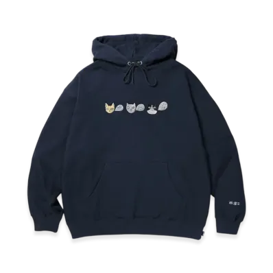 APHRODITEGANG GAKKIN x BUDSPOOL x NOKO Namedaruma Cat Hooded Sweatshirt "Navy"