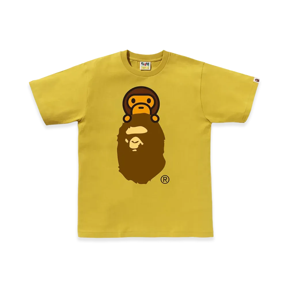 A BATHING APE Milo On Ape Head Tee "Yellow"