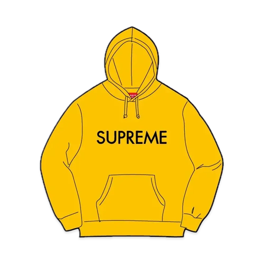 Supreme Capital Hooded Sweatshirt "Bright Gold"
