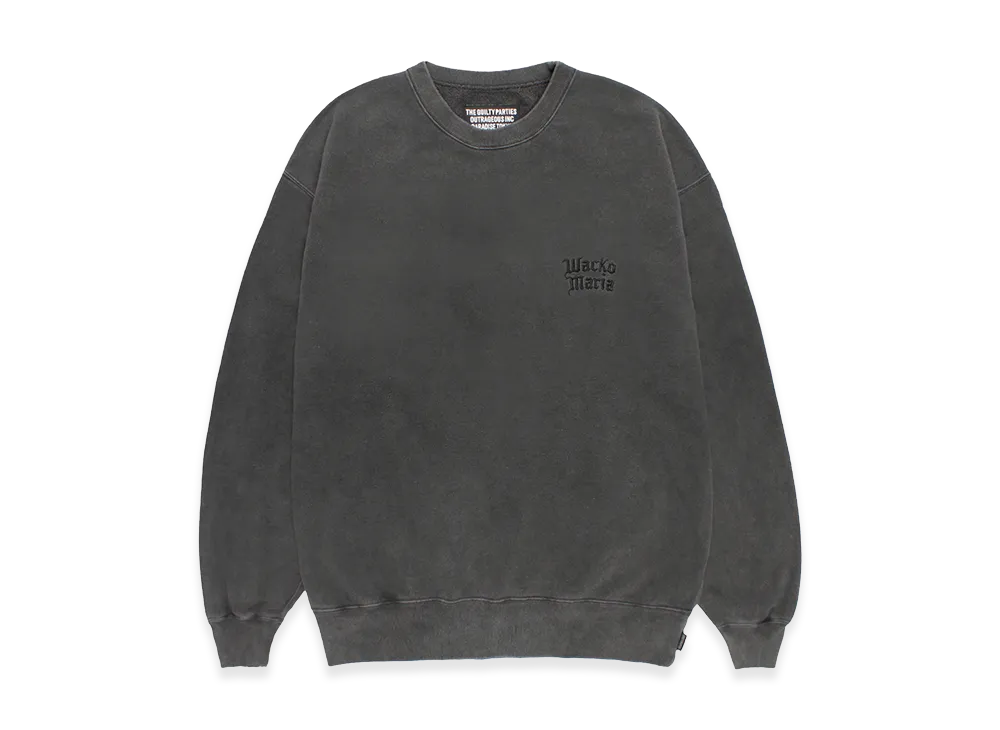 WACKO MARIA Washed Heavy Weight Sweat Shirt "Gray"