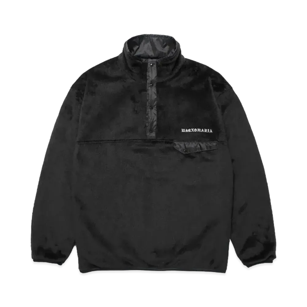 WACKO MARIA Reversible Pullover Boa Fleece Jacket "Black"