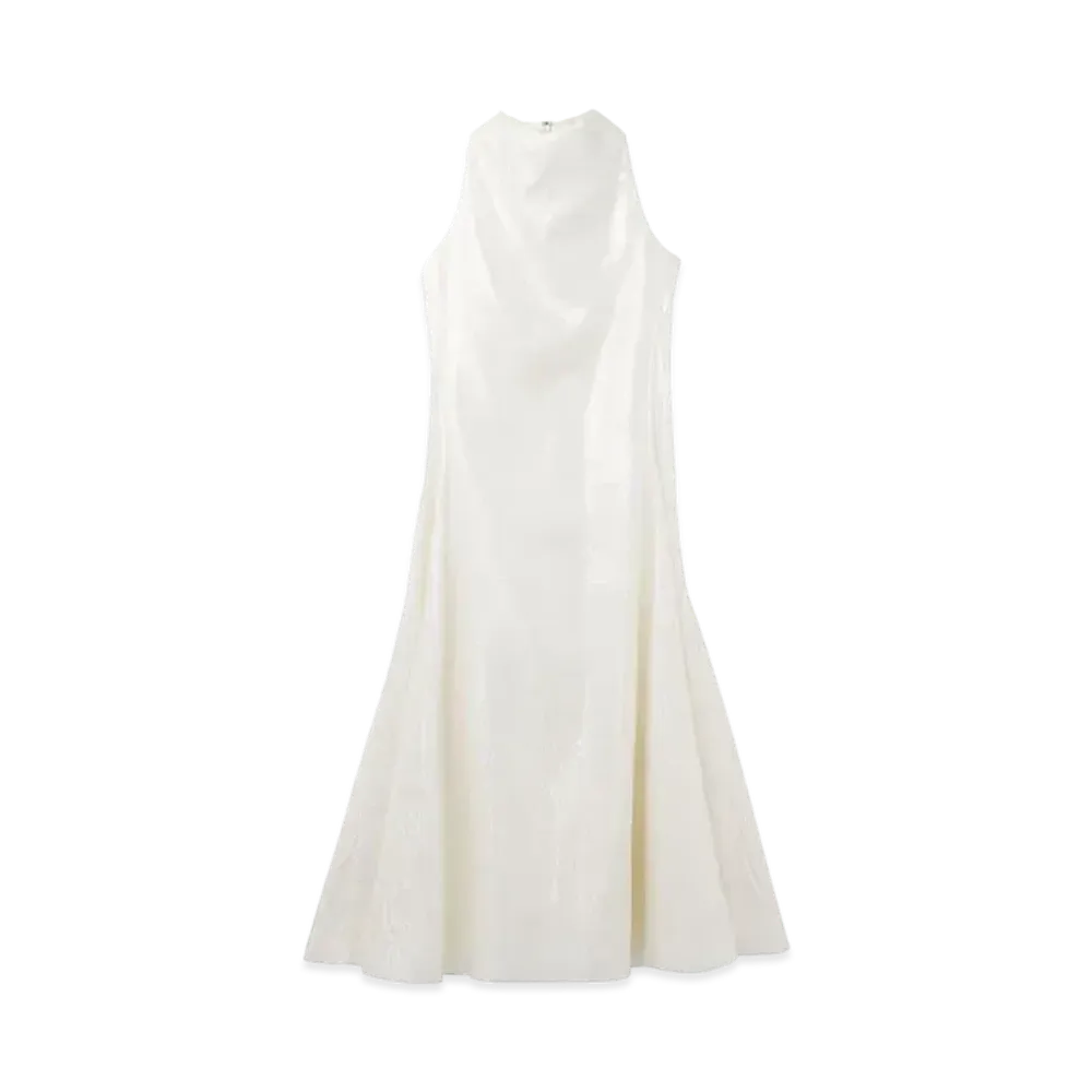 Alexander McQUEEN Tarpaulin Midi Dress "Optical White"