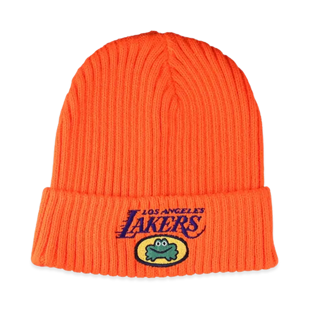 WIND AND SEA x Parappa The Rapper x NBA LAKERS Knit Cap "Orange"