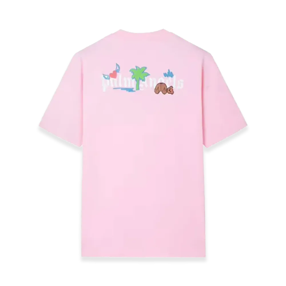 Palm Angels Back Logo Short T-Shirt "Pink"