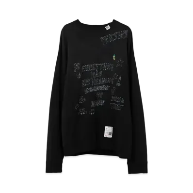 Maison MIHARA YASUHIRO Distressed Graffiti Print Sweatshirt "Black"