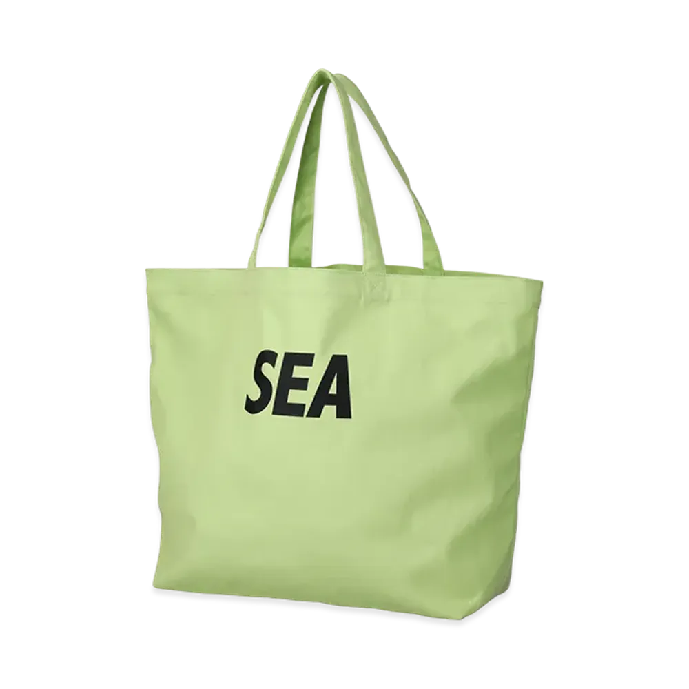 WIND AND SEA Canvas Big Tote Bag "LimeGreen"