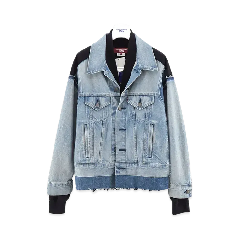 JUNYA WATANABE x Levi's Cotton Denim Product Processing Customization Cotton Ester Fleece W Name Jacket "Indigo"