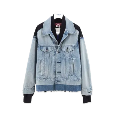 JUNYA WATANABE x Levi's Cotton Denim Product Processing Customization Cotton Ester Fleece W Name Jacket "Indigo"