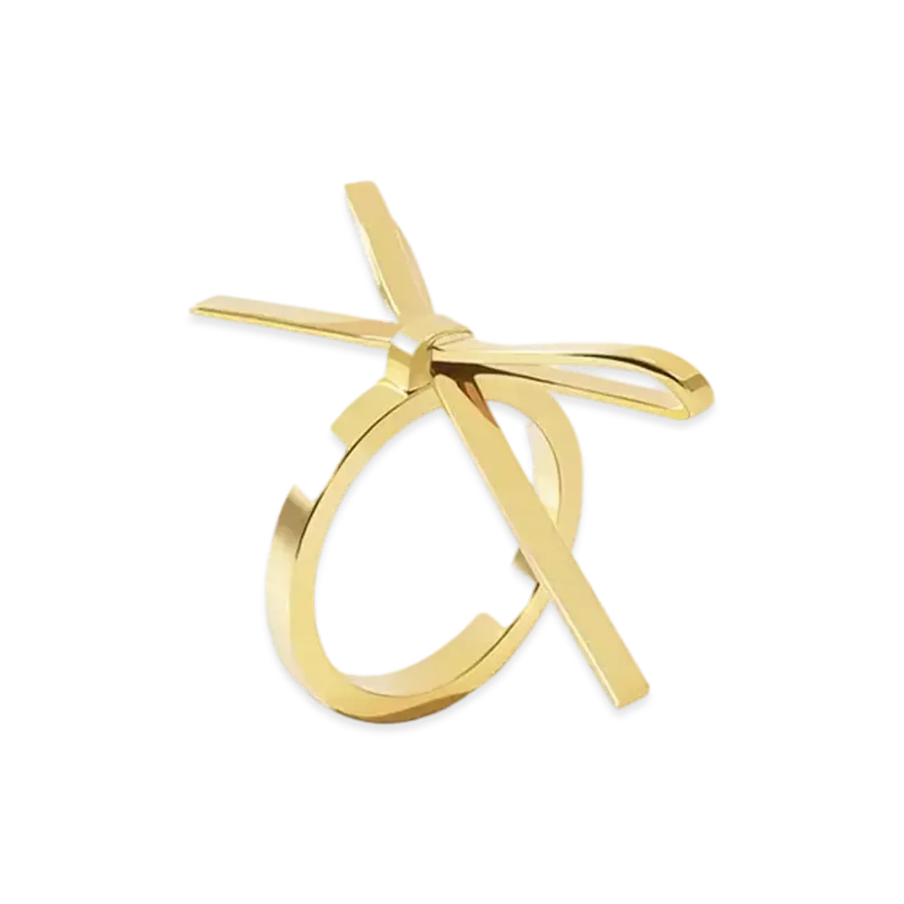 WE11DONE Medium Bow Ring "Gold"
