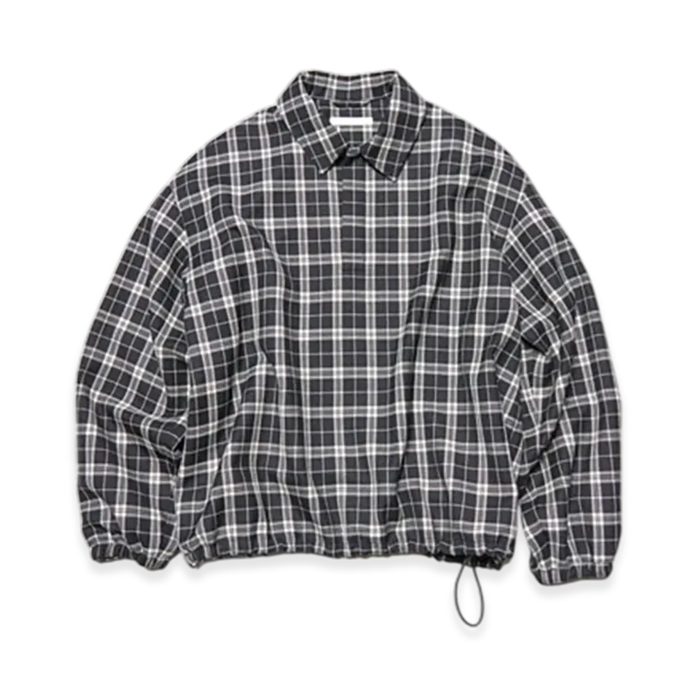 SOPHNET. Saxony Wool Check Polo Shirt "Black Check"