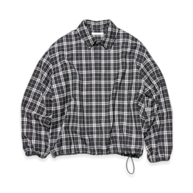 SOPHNET. Saxony Wool Check Polo Shirt "Black Check"