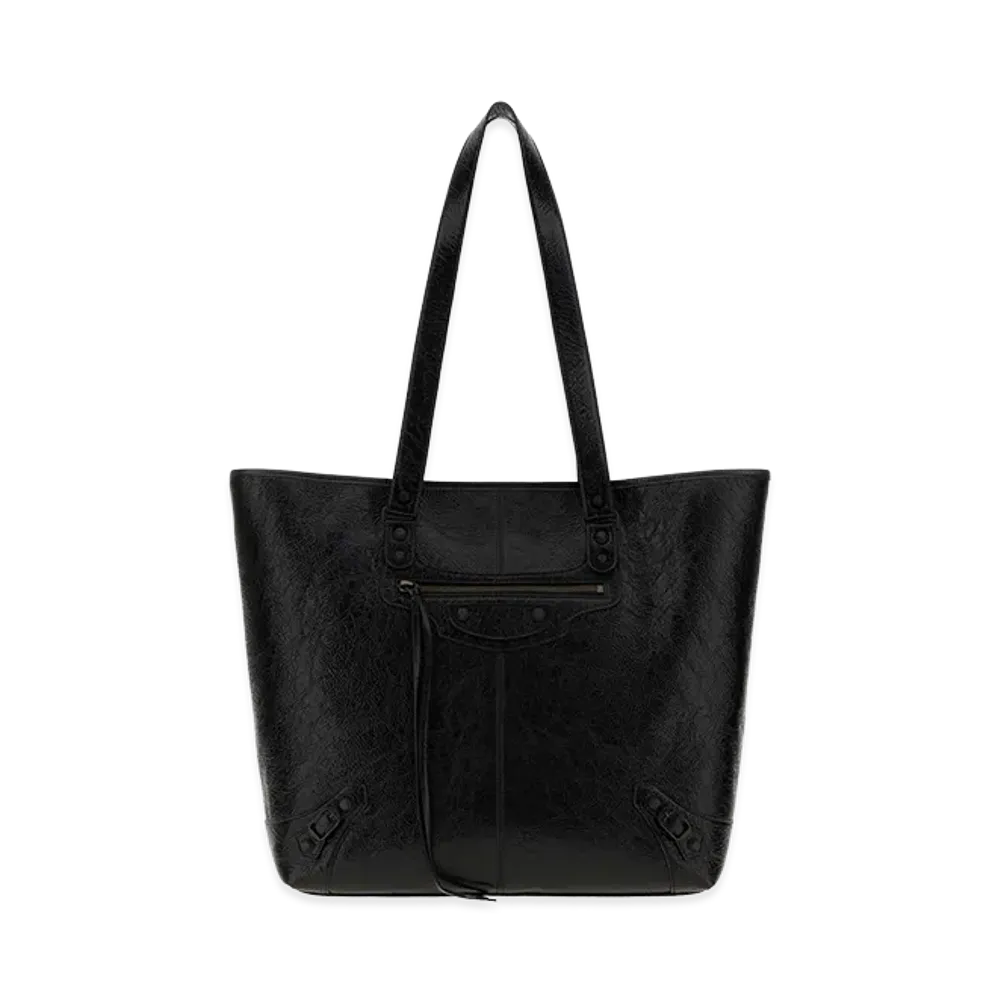 BALENCIAGA Leather Le City Shopping Bag "Black"