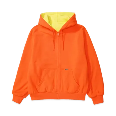 Supreme Reversible Work Zip Up Hooded Sweatshirt "Orange"