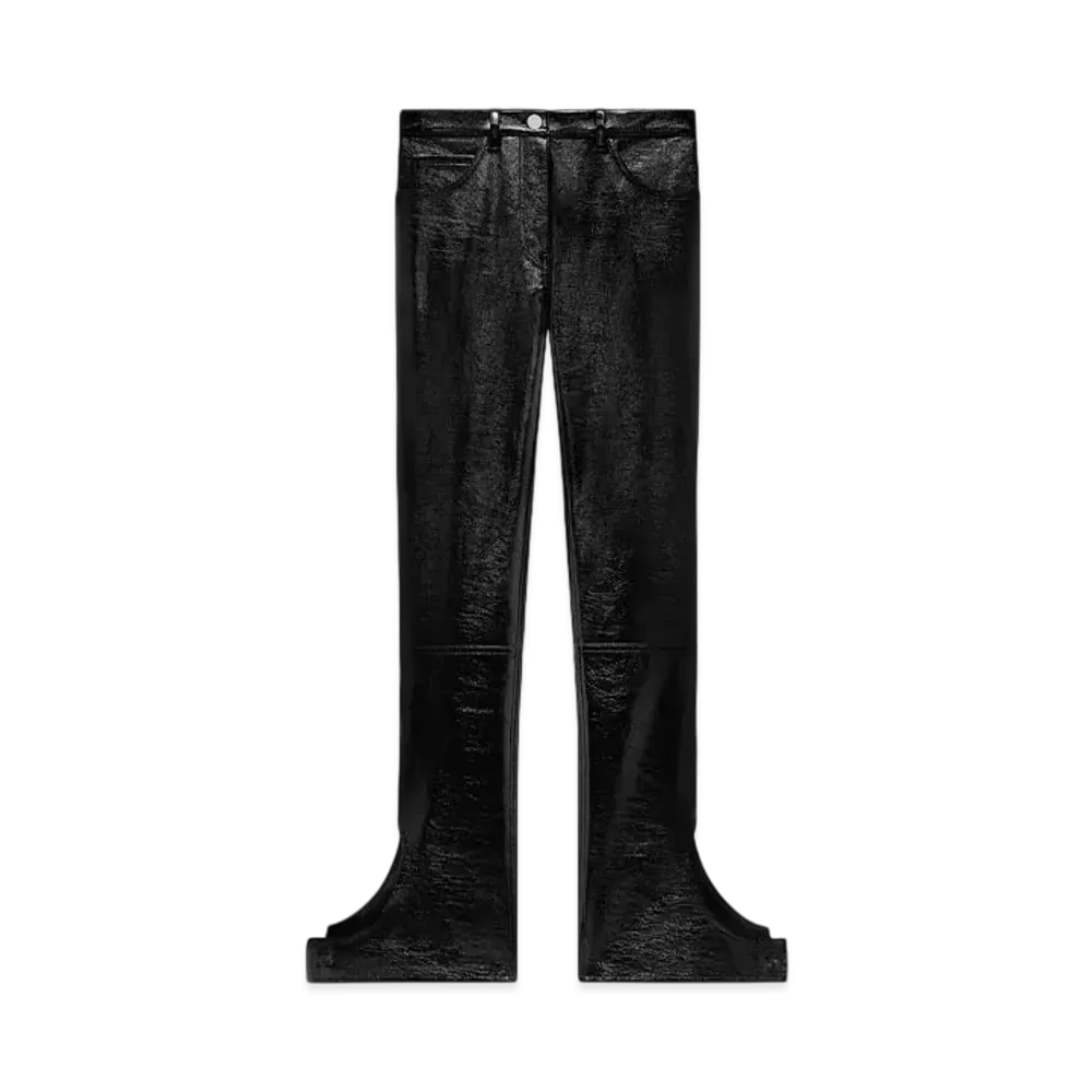 Courreges Reversed Vinyl Pants "Black"
