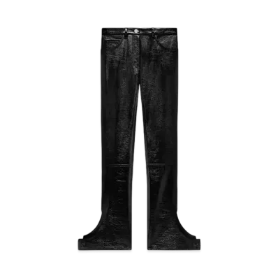 Courreges Reversed Vinyl Pants "Black"