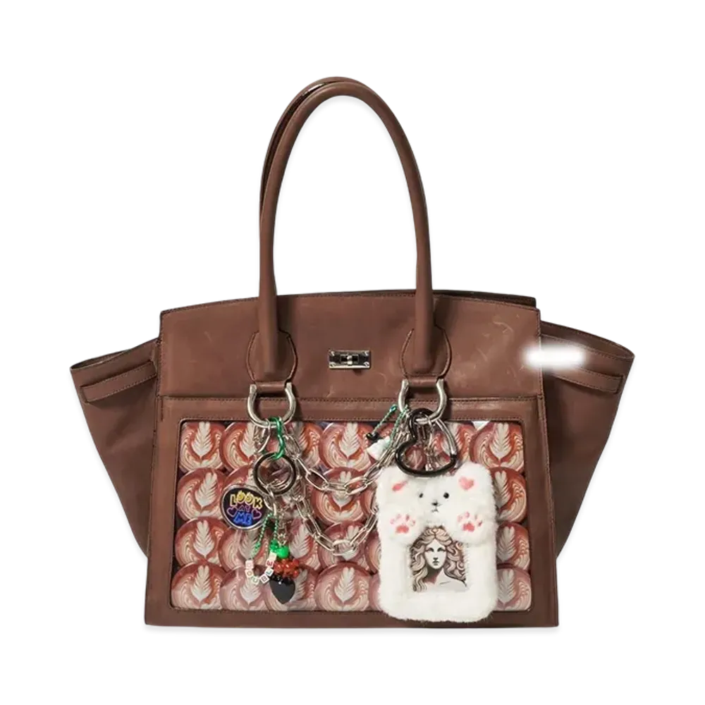 doublet Brewed-Dyed Leather "Ita" Bag "Coffee"