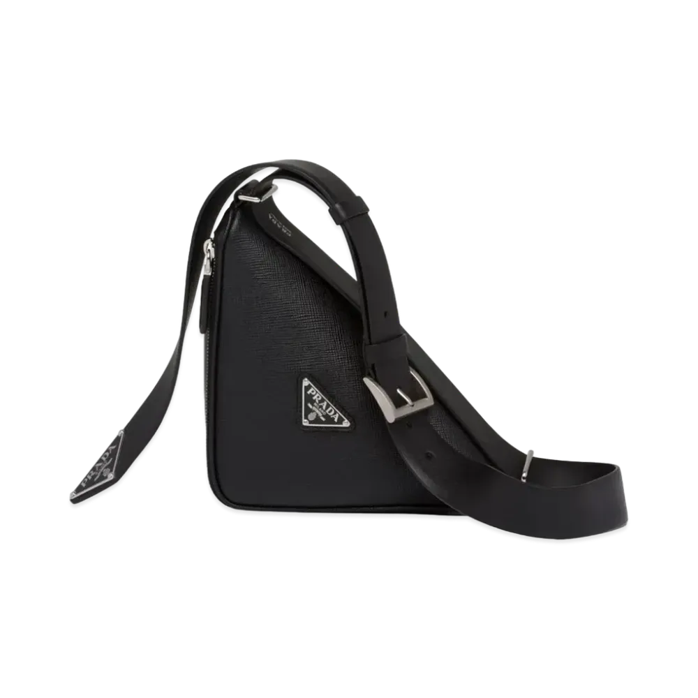 PRADA Saffiano Leather Belt Bag "Black"