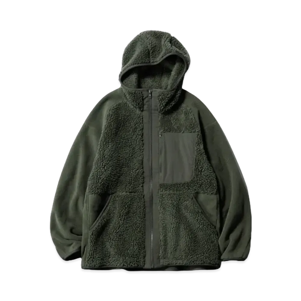 Uniqlo x White Mountaineering Fleece Full-Zip Parka "Dark Green"