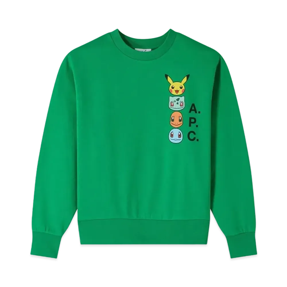 A.P.C. x Pokemon Portrait Sweatshirt H "Green"