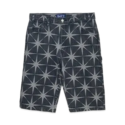 BoTT Sparkle Jacquard Denim Shorts "Washed Black"