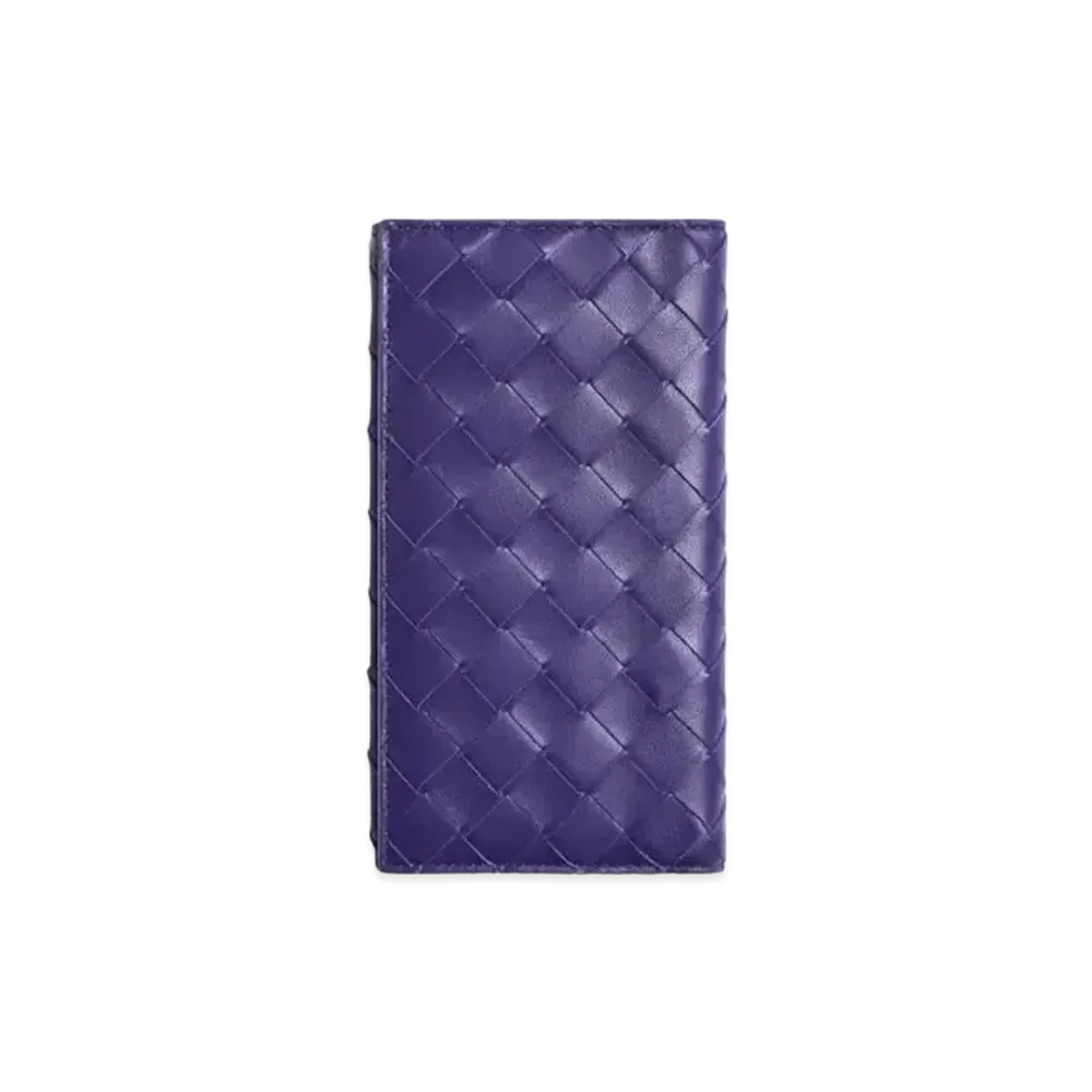 Bottega Veneta Intrecciato Calfskin Bi-fold Long Wallet "Unicorn/Kiwi"