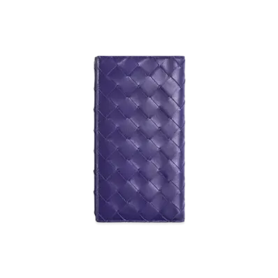 Bottega Veneta Intrecciato Calfskin Bi-fold Long Wallet "Unicorn/Kiwi"