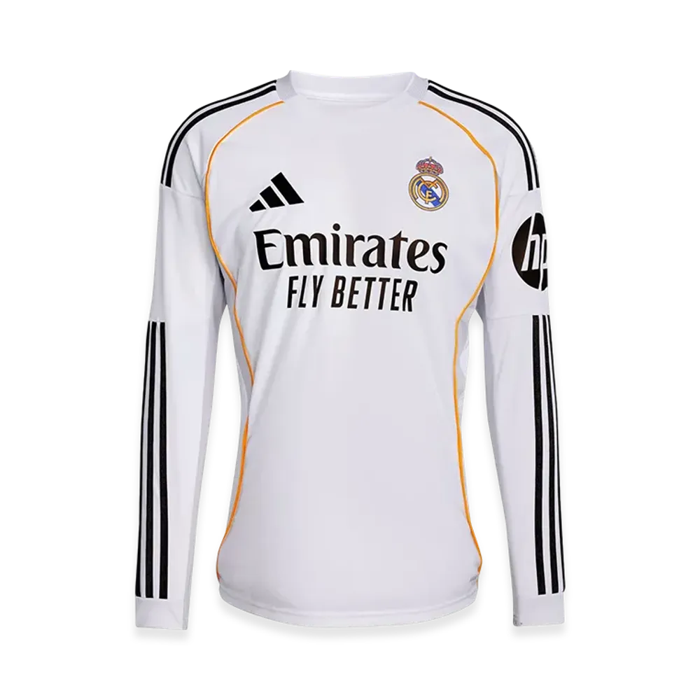 adidas Real Madrid 25/26 Long-Sleeve Home Uniform "White"