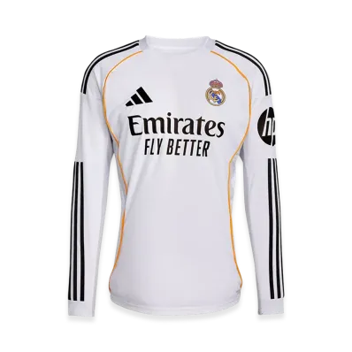 adidas Real Madrid 25/26 Long-Sleeve Home Uniform "White"