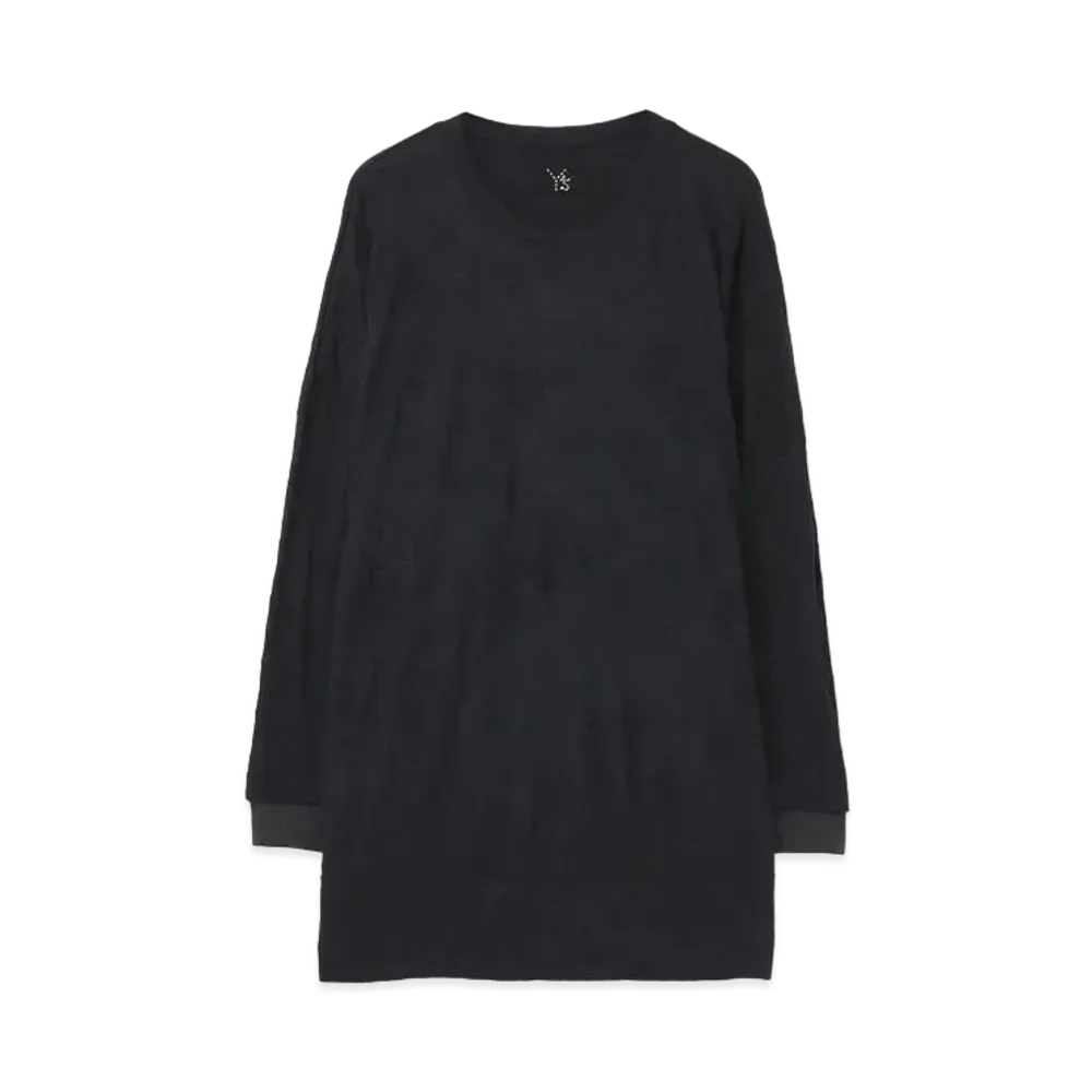 Yohji Yamamoto Y's PLAIN STITCH WRINKLE Y's STITCH BIG LONG T "Black"